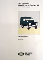 Land Rover Later Series IIA Parts Catalogue