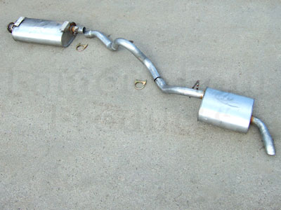 Centre Silencer and Rear Tailpipe Silencer Assembly