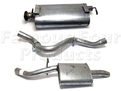Centre Silencer and Rear Tailpipe Silencer Assembly