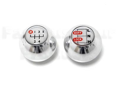 Polished Aluminium Gear & Transfer Knob