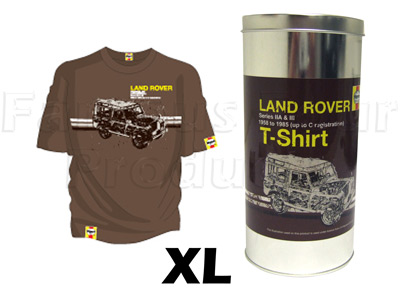 T Shirt (Brown) - X Large - in Presentation Tin