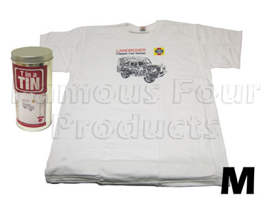 T Shirt (White) In a Tin - Medium
