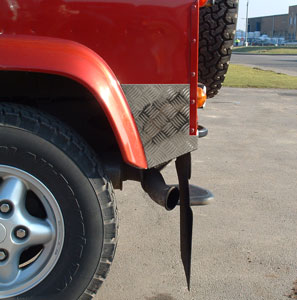 90 Chequerplate Rear Wing Corner Protectors