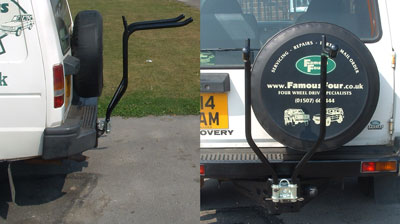 4 cycle Bike Rack - Clamp-on mounting over towball