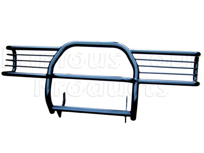 Black Tubular Steel Front Wrap-Around Nudge Bar