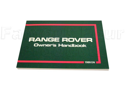 Range Rover 1986-1987 Owners Manual