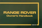 Range Rover 1988-1989 Owners Manual