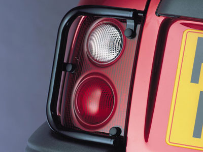 Black Tubular Steel Upper Rear Light Guards