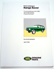 Range Rover 1970-1985 Parts Catalogue