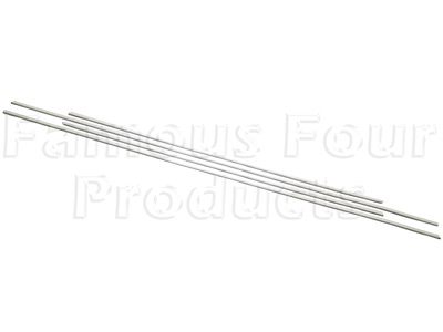 Chrome Finished Door Waist Rail Set