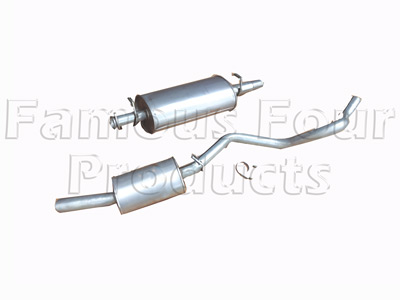 Centre Silencer and Rear Tailpipe Silencer Assembly