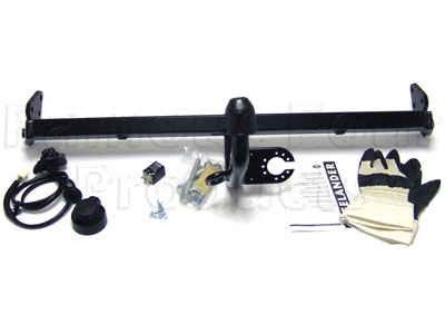 Swan-neck towbar kit with N type electrics