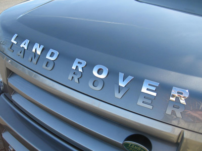 L A N D R O V E R electroplated chrome finish lettering