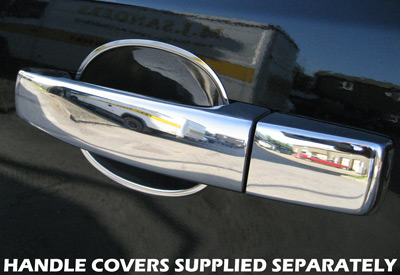 Door Handle Scuff Covers - Polished Stainless