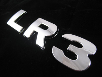 "LR3" Chrome-effect Lettering
