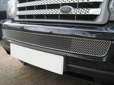 Front Lower Chrome Effect Mesh Grille
