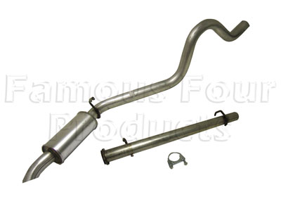 Centre Link Pipe and Rear Silencer Assembly