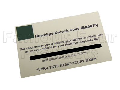 HAWKEYE Diagnostic System UNLOCK CODE