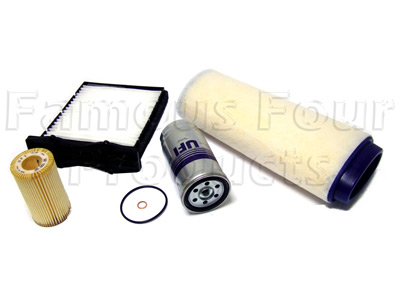 Service Filter Kit - Oil Air Fuel Pollen Filters with Drain Plug Washer