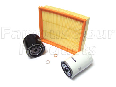 Service Filter Kit - Oil Air Fuel Filters with Drain Plug Washer
