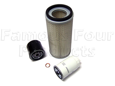 Service Filter Kit - Oil Air Fuel Filters with Drain Plug Washer