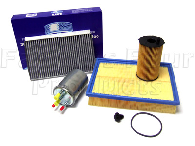 Service Filter Kit - Oil Air Fuel Pollen Filters with Drain Plug
