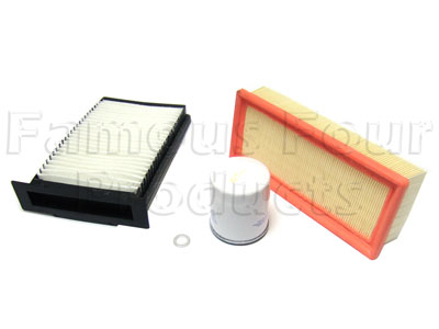 Service Filter Kit - Oil Air Fuel Pollen Filters with Drain Plug Washer