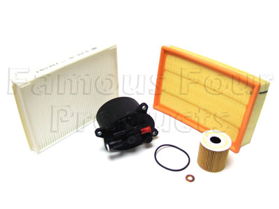 Service Filter Kit - Oil Air Fuel Pollen Filters with Drain Plug Washer