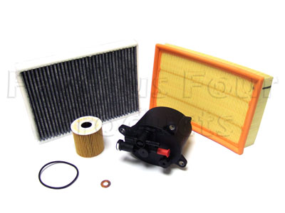 Service Filter Kit - Oil Air Fuel Pollen Filters with Drain Plug Washer
