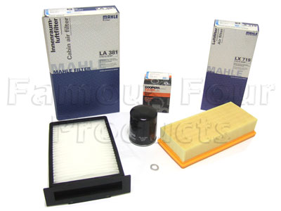 Service Filter Kit - Oil Air Fuel Pollen Filters with Drain Plug Washer