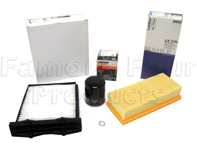Service Filter Kit - Oil Air Fuel Pollen Filters with Drain Plug Washer