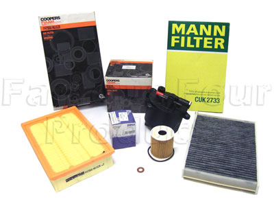 Service Filter Kit - Oil Air Fuel Pollen Filters with Drain Plug Washer