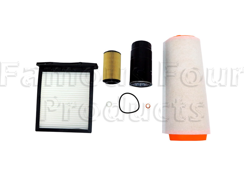 Service Filter Kit - Oil Air Fuel Pollen Filters with Drain Plug Washer