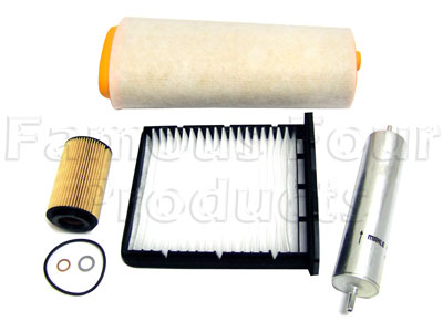 Service Filter Kit - Oil Air Fuel Pollen Filters with Drain Plug Washer