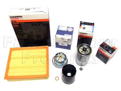 Service Filter Kit - Oil Air Fuel Filters with Drain Plug Washer