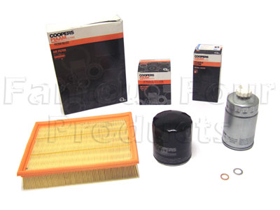 Service Filter Kit - Oil Air Fuel Filters with Drain Plug Washer