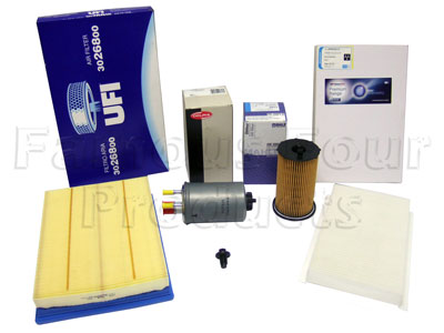 Service Filter Kit - Oil Air Fuel Pollen Filters with Drain Plug