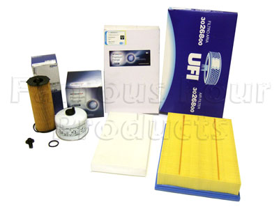 Service Filter Kit - Oil Air Fuel Pollen Filter with Drain Plug