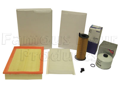 Service Filter Kit - Oil Air Fuel Pollen Filter with Drain Plug