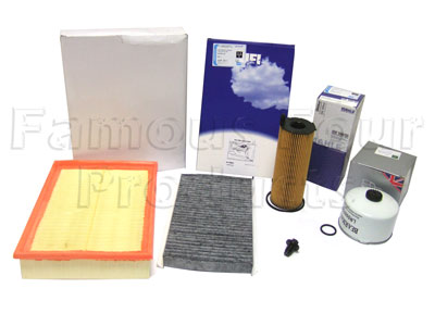 Service Filter Kit - Oil Air Fuel Pollen Filter with Drain Plug