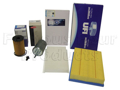 Service Filter Kit - Oil Air Fuel Pollen Filter with Drain Plug