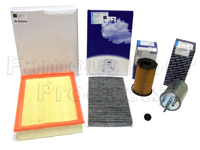 Service Filter Kit - Oil Air Fuel Pollen Filter with Drain Plug