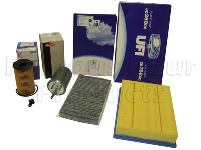 Service Filter Kit - Oil Air Fuel Pollen Filter with Drain Plug