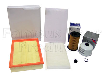 Service Filter Kit - Oil Air Fuel Pollen Filter with Drain Plug