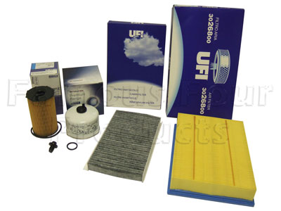Service Filter Kit - Oil Air Fuel Pollen Filter with Drain Plug