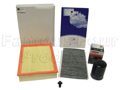 Service Filter Kit - Oil Air and Pollen Filter with Drain Plug