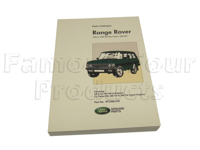 Range Rover 1992-1994 Parts Book