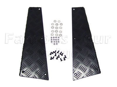 110 Chequerplate Rear Wing Corner Protectors
