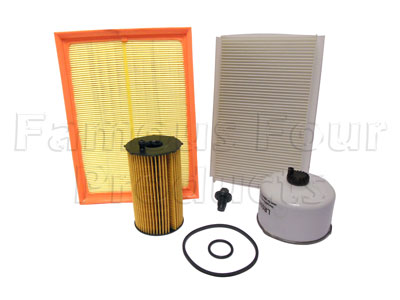 Service Filter Kit - Oil Air Fuel Pollen Filters with Drain Plug