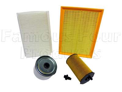 Service Filter Kit - Oil Air Fuel Pollen Filters with Drain Plug